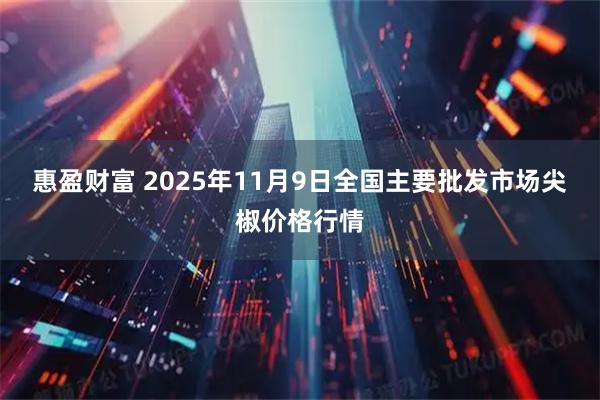 惠盈财富 2025年11月9日全国主要批发市场尖椒价格行情