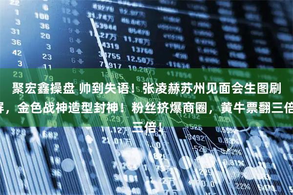 聚宏鑫操盘 帅到失语！张凌赫苏州见面会生图刷屏，金色战神造型封神！粉丝挤爆商圈，黄牛票翻三倍！